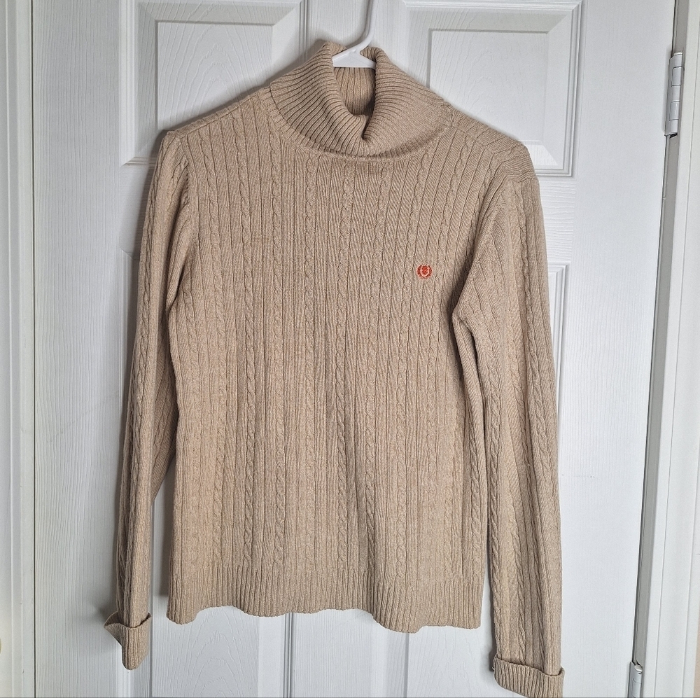 Izod Turtleneck Cable Knit Sweater Size Large